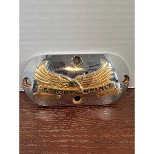 Eagle Spirit Chrome & Gold Motorcycle Brake Caliper Cover Plate E3